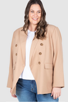 Charlie Double Breasted Blazer - Tan