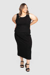 Chelsea Rib Knit Midi Skirt - Black, Love Your Wardrobe, women's plus size skirts