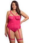 Saffron Pink Bodysuit, Bras By S, women's plus size lingerie