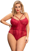 Magnolia Red Bodysuit, Bras By S, women's plus size lingerie 