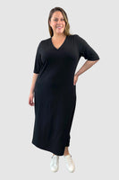 Jasmine Knit Column Dress - Black, Love Your Wardrobe, women's plus size dresses