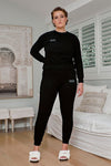 Comfort Queen - Top and Pant Separates - Midnight Black, Monica The Label, women's plus size loungewear