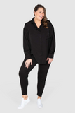 Phoebe Peached Over-shirt - Black, Love Your Wardrobe, women's plus size shirts