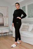 Comfort Queen - Top and Pant Separates - Midnight Black
