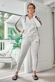 Sassy Tracksuit - Jacket and Pant Separates - White Leopard, Monica The Label, women's plus size tracksuits 