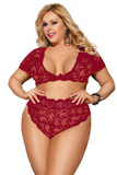 Annabelle Wine Red Set, Bras By S, women's plus size lingerie