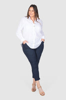 Invisible Zip Stretch Pant - Slate, Love Your Wardrobe, women's plus size pants