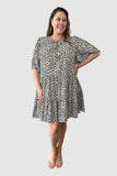 Ocelot Spot Tiered Dress, Love Your Wardrobe, women's plus size dresses