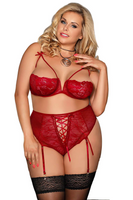 Mae Wine Red Set, Bras By S, women's plus size lingerie