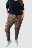 Taya Knit Leopard Pant - Animal Print