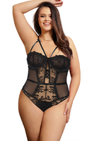 Mona Black Bodysuit, Bras By S, women's plus size lingerie