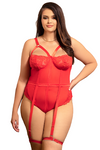 Saffron Red Bodysuit, Bras By S, women's plus size lingerie